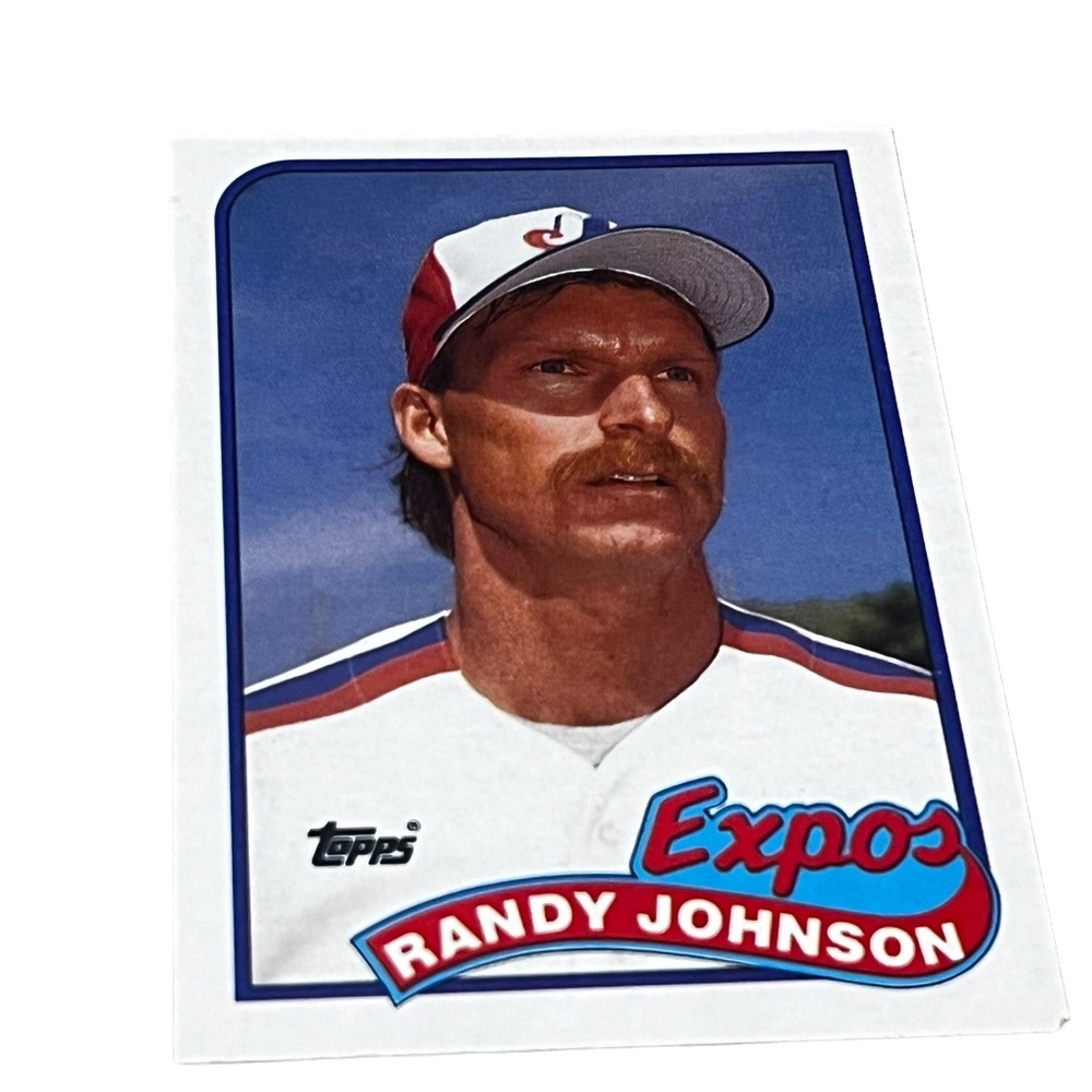 1989 Topps Baseball Randy Johnson RC #647 Montreal Expos MLB HOF Mariners